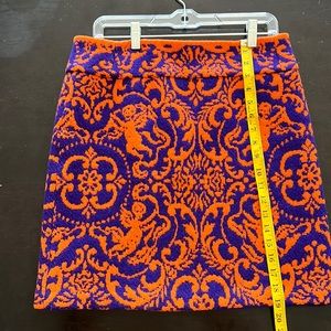 J. McLaughlin size 10 skirts blue and orange 100% wool